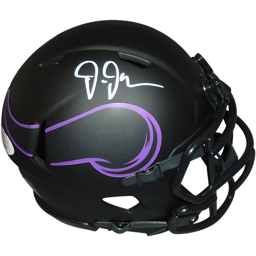 Justin Jefferson Autographed Minnesota Vikings (ECLIPSE Alternate) Mini Helmet