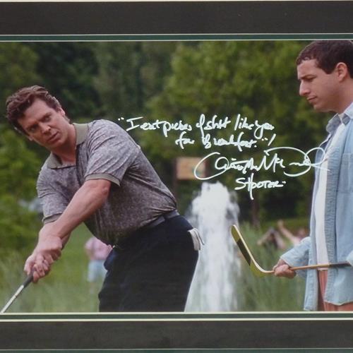 Christopher McDonald Shooter McGavin Autographed Happy Gilmore with Adam Sandler Deluxe Framed 11x17 Photo w/ Long Quote Inscr - Beckett