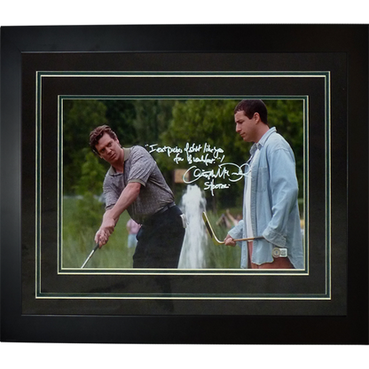 Christopher McDonald Shooter McGavin Autographed Happy Gilmore with Adam Sandler Deluxe Framed 11x17 Photo w/ Long Quote Inscr - Beckett
