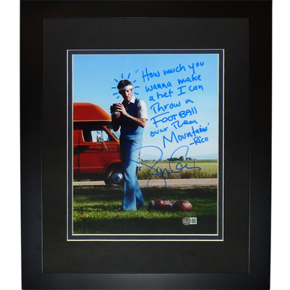 Jon Gries Uncle Rico Autographed Napoleon Dynamite Deluxe Framed 11x14 Photo w/ Long inscription - Beckett