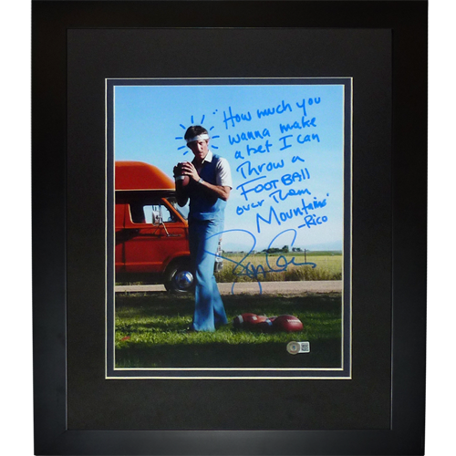 Jon Gries Uncle Rico Autographed Napoleon Dynamite Deluxe Framed 11x14 Photo w/ Long inscription - Beckett