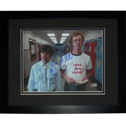 Efren Ramirez Autographed Napoleon Dynamite Deluxe Framed 11x14 Photo w/ Vote for Pedro - Beckett