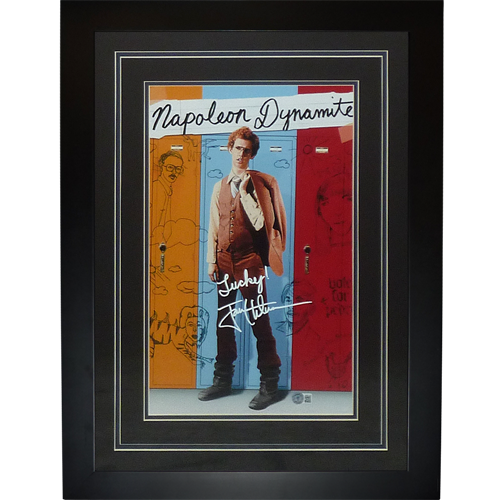 Jon Heder Autographed Napoleon Dynamite Deluxe Framed 11x17 Movie