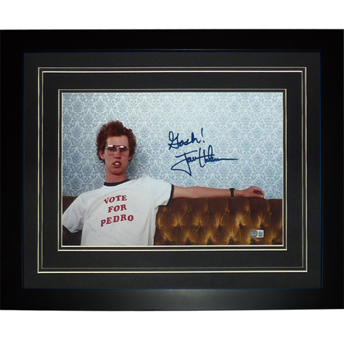 Jon Heder Autographed Napoleon Dynamite (on couch) Deluxe Framed 11x17 Photo w/ Gosh - Beckett