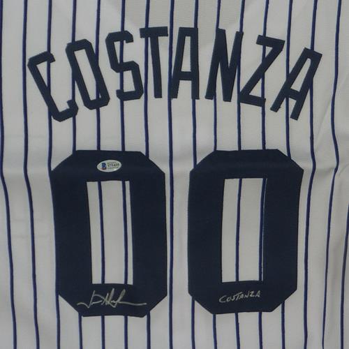 Jason Alexander AKA George Costanza Autographed New York (Costanza #00) Custom Pinstripe Jersey - Beckett