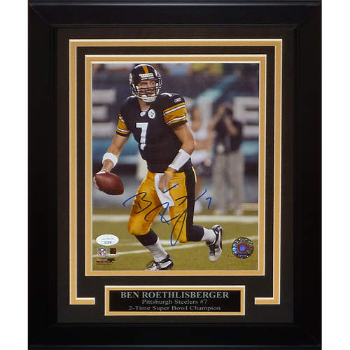 Ben Roethlisberger Autographed Pittsburgh Steelers Deluxe Framed 8x10 Photo - JSA