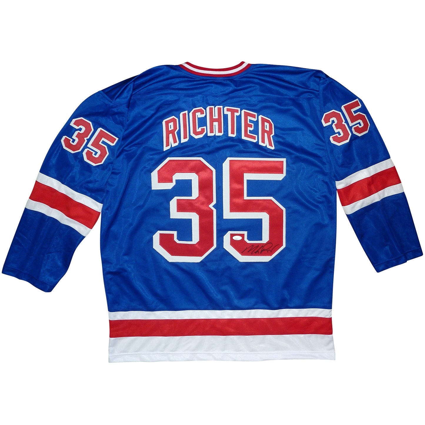 Mike Richter Autographed New York (Blue #35) Custom Hockey Jersey - JSA