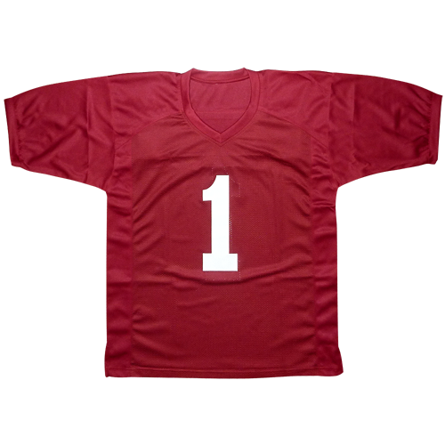 Nick Saban Autographed Alabama (Crimson #1) Custom Jersey - Beckett