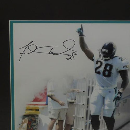 Fred Taylor Autographed Jacksonville Jaguars (Smoke Intro) Deluxe Framed 11x14 Photo