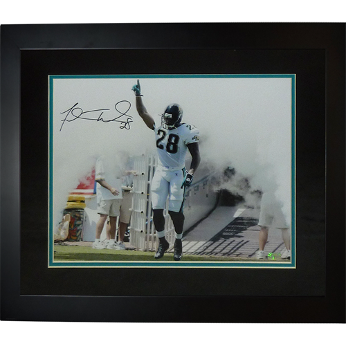 Fred Taylor Autographed Jacksonville Jaguars (Smoke Intro) Deluxe Framed 11x14 Photo