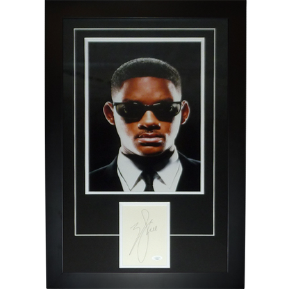 Men in Black MIB 11x17 Movie Poster Deluxe Framed with Will Smith Autograph - JSA