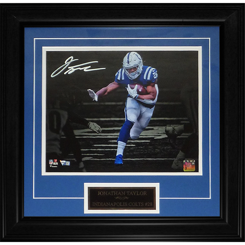 Jonathan Taylor Autographed Indianapolis Colts Deluxe Framed 11x14 Photo - Fanatics