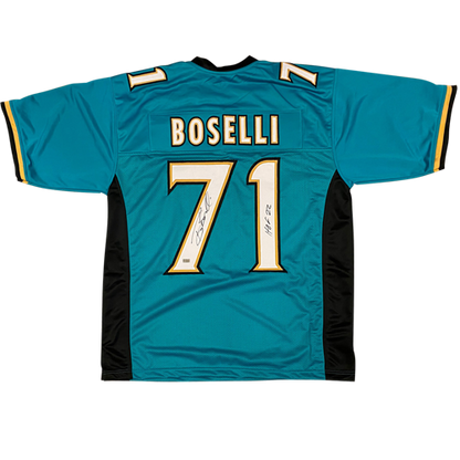Tony Boselli Autographed Jacksonville (Teal #71) Custom Jersey w/ HOF 22