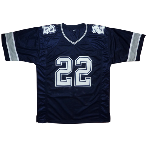 Emmitt Smith Autographed Dallas Cowboys Blue 22 Jersey JSA Palm Beach Autographs LLC