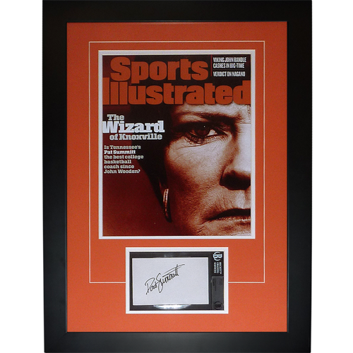 Pat Summitt Tennessee Vols Sports Illustrated 11x14 Poster (The Wizard of Knoxville) Deluxe Framed with Autograph - Beckett