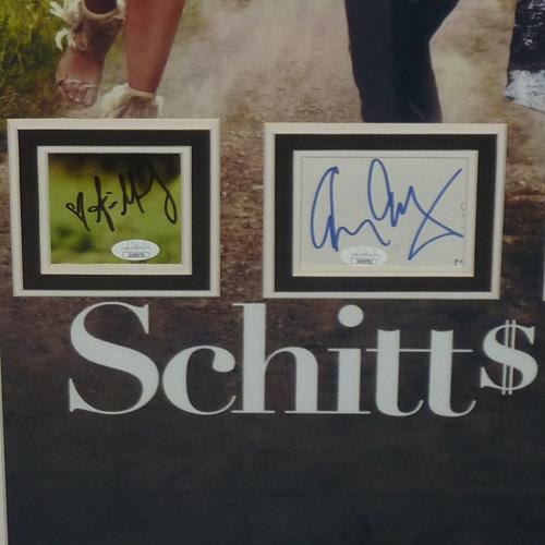 Schitt's Creek Full-Size TV Poster Deluxe Framed with All 4 Cast Autographs - JSA