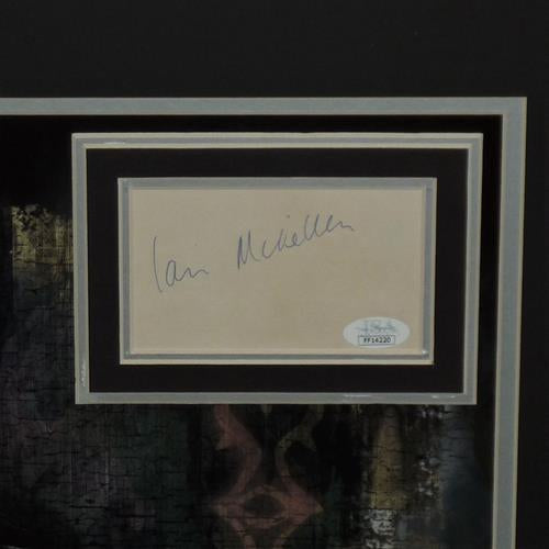 Lord of the Rings Gandalf Full-Size Movie Poster Delue Framed with Sir Ian McKellen Autograph - JSA