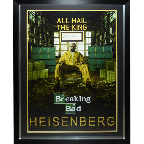 Breaking Bad Full-Size TV Poster Deluxe Framed with Bryan Cranston Aut ...