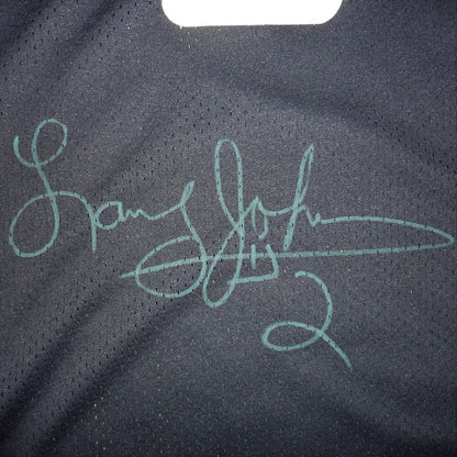 Larry Johnson Autographed Space Jam Monstars (Black #0) Custom Jersey - JSA
