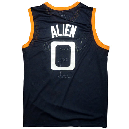 Larry Johnson Autographed Space Jam Monstars (Black #0) Custom Jersey - JSA
