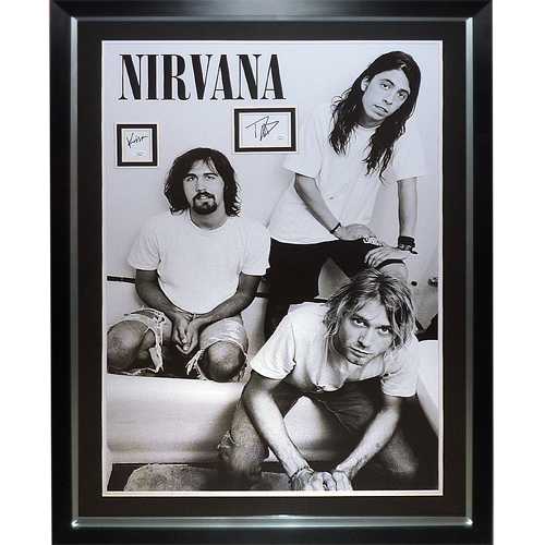 Nirvana Band Full-Size Music Poster Deluxe Framed with Dave Grohl