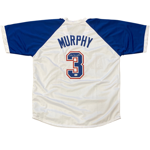 Dale Murphy Autographed Atlanta (Throwback White #3) Custom Jersey - JSA