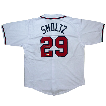 John Smoltz Autographed Atlanta (White #29) Custom Jersey - Radtke