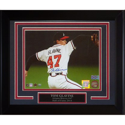Tom Glavine Autographed Altanta Braves Deluxe Framed 8x10 Photo - Radtke