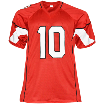 Deandre Hopkins Autographed Arizona Cardinals (Red #10) Custom Jersey - JSA