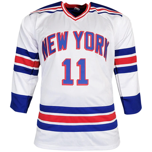 Mark Messier Autographed New York White 11 Custom Hockey Jersey