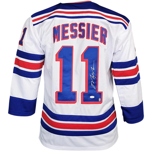 Mark Messier Autographed New York White 11 Custom Hockey Jersey JSA