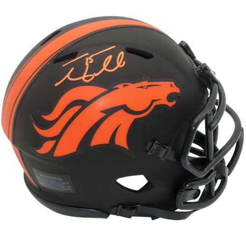 Tim Tebow Autographed Denver Broncos (ECLIPSE Alternate) Mini Helmet - Tebow Holo