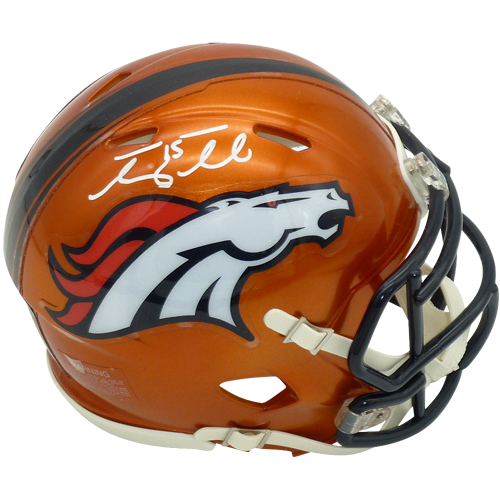 Tim Tebow Autographed Denver Broncos (FLASH Alternate) Mini Helmet - Tebow Holo