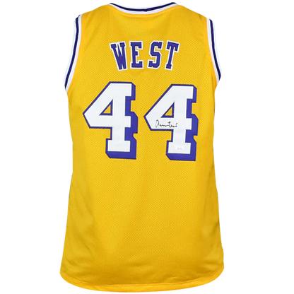 Jerry West Autographed Los Angeles Lakers (Yellow #44) Custom Jersey - JSA