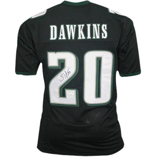 Brian Dawkins Autographed Philadelphia (Black #20) Custom Jersey - JSA