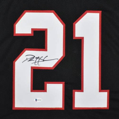 Deion Sanders Signed 35x43 Custom Framed Atlanta Falcons Jersey Display  Beckett