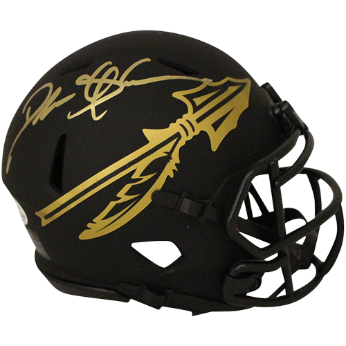 Deion Sanders Autographed Florida State Seminoles FSU (Eclipse) Mini Helmet - JSA