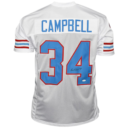 Earl Campbell Autographed Houston Oilers Custom Framed Jersey