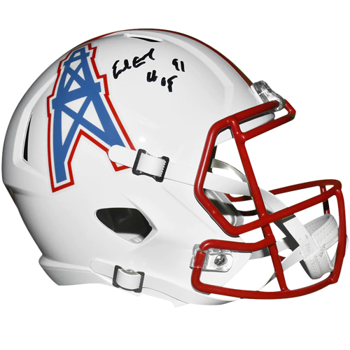 Earl Campbell Autographed Houston Oilers (Throwback) Deluxe Full-Size Replica Helmet w/ HOF - JSA