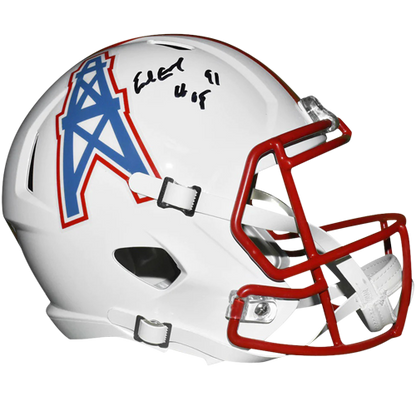 Earl Campbell Autographed Houston Oilers (Throwback) Deluxe Full-Size Replica Helmet w/ HOF - JSA