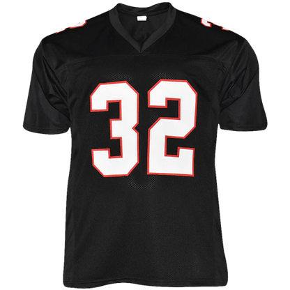 Jamal Anderson Autographed Atlanta (Black #32) Custom Jersey - JSA