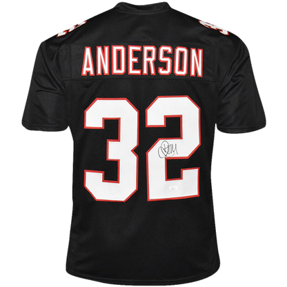 Jamal Anderson Autographed Atlanta (Black #32) Custom Jersey - JSA
