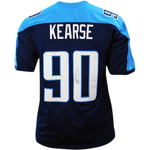 Jevon Kearse Autographed Tennessee (Blue #90) Custom Jersey - JSA