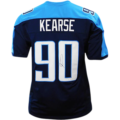 Jevon Kearse Autographed Tennessee (Navy Blue #90) Custom Jersey - JSA