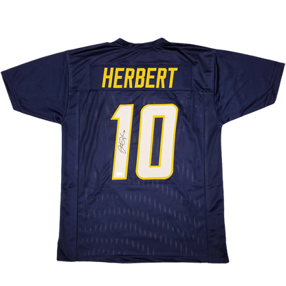 Justin Herbert Autographed Los Angeles (Navy Blue #10) Jersey – BAS