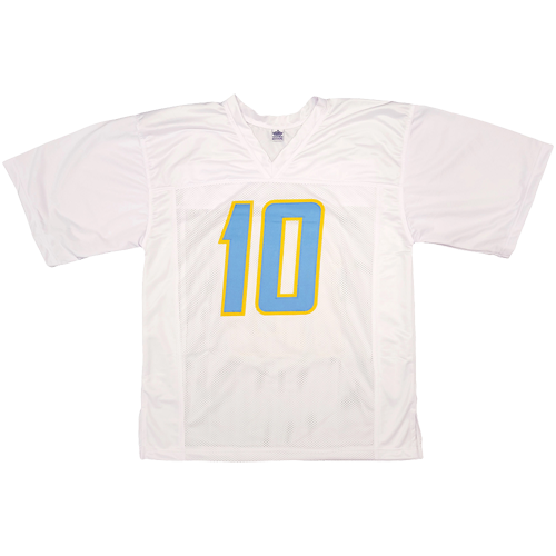Justin Herbert Autographed Los Angeles (White #10) Jersey - BAS