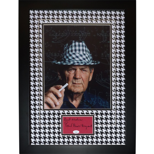 Paul Bear Bryant Autographed Alabama Crimson Tide (Chalk Board) 11x14 Photo Framed with Autograph - JSA