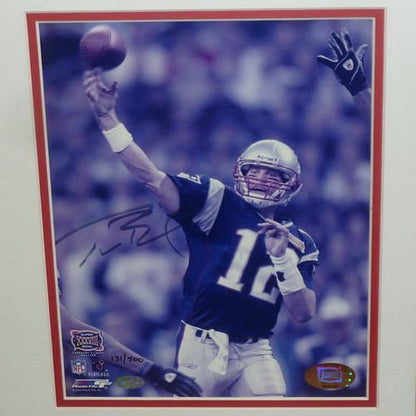 Tom Brady Autographed New England Patriots Double 8x10 Framed Piece - JSA