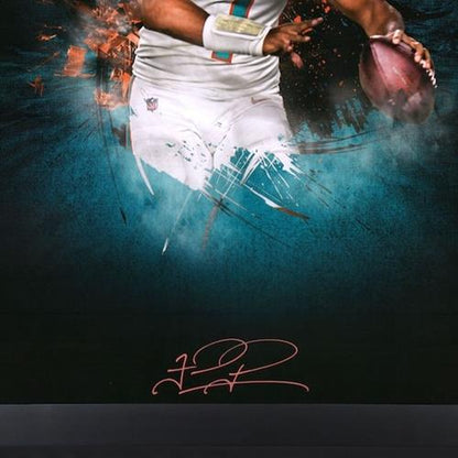Tua Tagovailoa Autographed Miami Dolphins (In Focus) Deluxe Framed 20x24 Photo - Fanatics