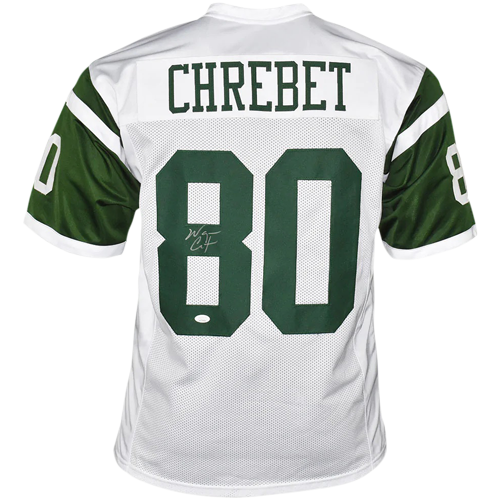 Wayne Chrebet Autographed New York (White #80) Custom Jersey - JSA